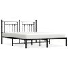 vidaXL sengeramme med sengegavl 160x200 cm metal sort
