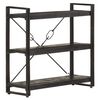 vidaXL bogreol m. 3 hylder 90x30x80 cm massivt mangotr&aelig; sort