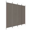 vidaXL 4-panels rumdeler 200x200 cm stof antracitgr&aring;