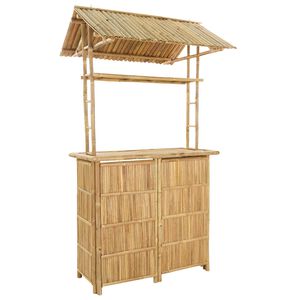 vidaXL Udend&oslash;rs barbord Naturfarvet 115 x 95 x 214 cm Bambus