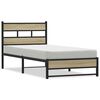 vidaXL sengeramme uden madras 107x203 cm metal sonoma-eg