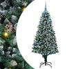 vidaXL Kunstigt juletr&aelig; med stativ Gr&oslash;n 180 cm PVC og St&aring;l og Plastik
