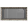 vidaXL havesidebord med glastop 58x27,5x55 cm polyrattan grå