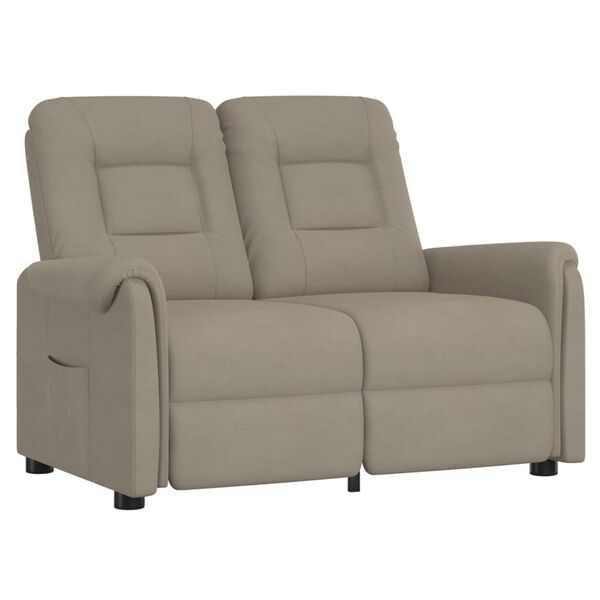 vidaXL 2-personers massagestol mikrofiberstof lysegrå