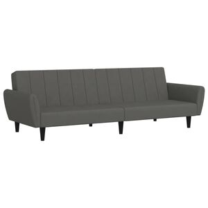 vidaXL 2-personers sovesofa fl&oslash;jl m&oslash;rkegr&aring;