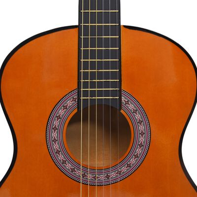 vidaXL klassisk guitarsæt til børn og begyndere 8 dele 3/4 36"