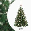 vidaXL Kunstigt juletr&aelig; med julekugle 150 cm 150 LED'er Varm hvid