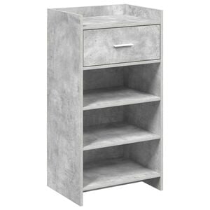 vidaXL Sko skab med skuffe Betongr&aring; 48 x 36 x 92 cm Konstrueret tr&aelig;