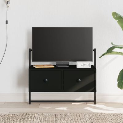 vidaXL væghængt tv-bord 60,5x30x51 cm konstrueret træ sort