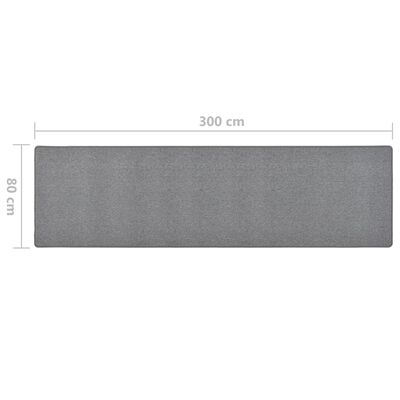 vidaXL tæppeløber 80x300 cm mørkegrå