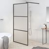 vidaXL brusev&aelig;g 100x195 cm matteret sikkerhedsglas sort