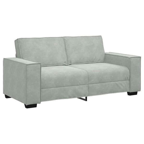 vidaXL 2-personers sofa 140 cm fl&oslash;jl lysegr&aring;