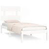 vidaXL sengeramme 90x190 cm Single massivt tr&aelig; hvid