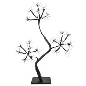 vidaXL S-formet LED-juletr&aelig; 2 stk. Sort 18 x 18 x 45 cm Plastik