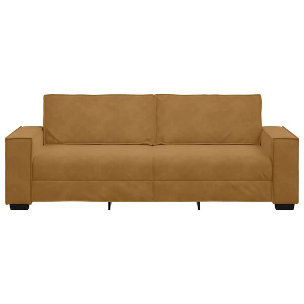 vidaXL 3-personers sofa 180 cm fløjl brun