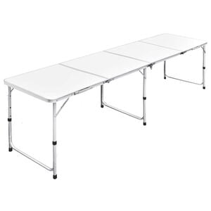 vidaXL sammenklappeligt campingbord just&eacute;rbart aluminium 240 x 60 cm