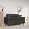 vidaXL 2-personers sofa m. puder hynder 120 cm mikrofiberstof m&oslash;rkegr&aring;