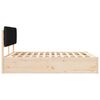 vidaXL Sengestel med Polstret Hovedgavl Sort 160 x 200 cm