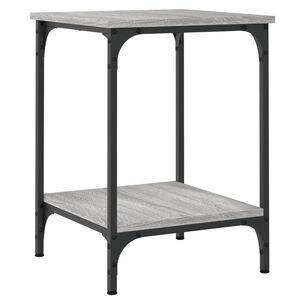 vidaXL sofabord 40x40x55 cm konstrueret tr&aelig; gr&aring; sonoma-eg