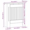 vidaXL Radiatorcover Sort eg 78 x 19 x 81,5 cm Konstrueret træ