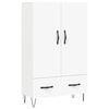 vidaXL skab 69,5x31x115 cm konstrueret tr&aelig; hvid