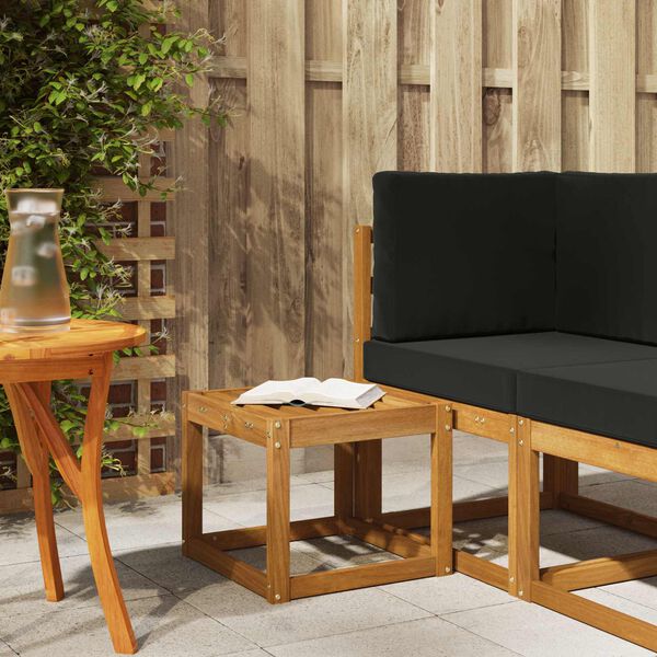 vidaXL Skammel B&aelig;nk Naturfarvet 43 x 43 x 37 cm Massivt Akacietr&aelig;