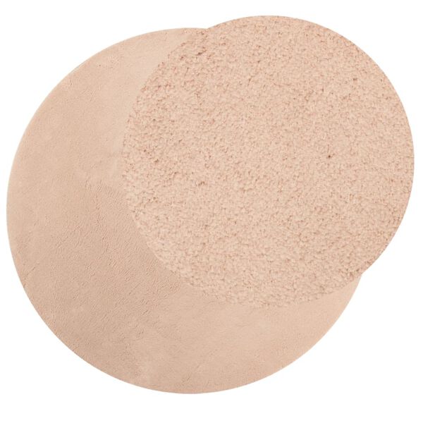 vidaXL gulvt&aelig;ppe HUARTE &Oslash; 120 cm kort luv og vaskbart rosa