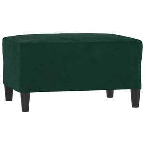 vidaXL fodskammel 70x55x41 cm velour m&oslash;rkegr&oslash;n