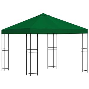 vidaXL Pavillon 3 x 3 m Gr&oslash;n Polyester og St&aring;l 190 gsm