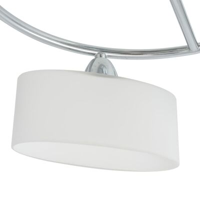 vidaXL loftslampe med ellipseformet glasskygge 5 E14-pærer 200 W
