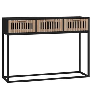 vidaXL konsolbord 105x30x75 cm konstrueret tr&aelig; og jern sort