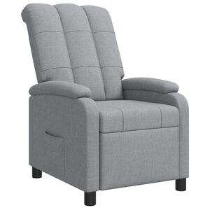 vidaXL Recliner Lysegr&aring; Stof
