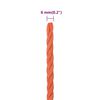 vidaXL arbejdsreb 6 mm 50 m polypropylen orange