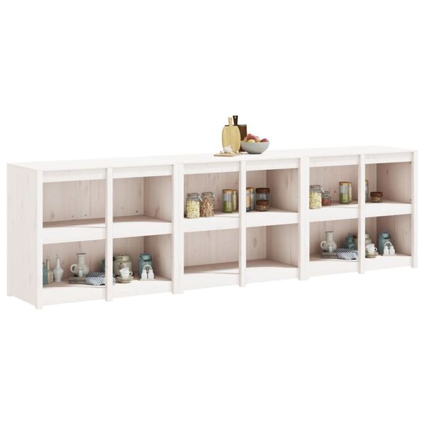 vidaXL udend&oslash;rs k&oslash;kkenskabe 3 stk. massivt fyrretr&aelig; hvid