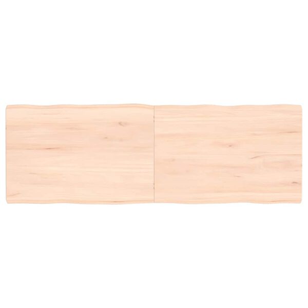 vidaXL bordplade 120x40x(2-4)cm naturlig kant ubehandlet massivt tr&aelig;