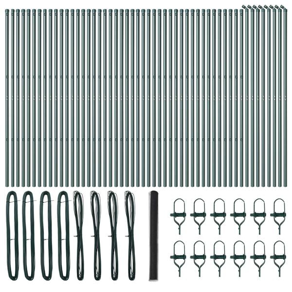 vidaXL Hegnsp&aelig;l Gr&aring; 100 x 1,5 m (36 mm mesh) St&aring;l og PVC