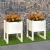 vidaXL plantekasser 2 stk. 40x40x52,5 cm massivt fyrretræ hvid