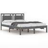 vidaXL sengeramme 150x200 cm King Size massivt fyrretr&aelig; gr&aring;