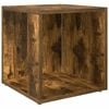 vidaXL sidebord 33x33x34,5 cm konstrueret tr&aelig; r&oslash;get egetr&aelig;sfarve