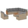 vidaXL sofas&aelig;t til haven 12 dele med hynder polyrattan beige
