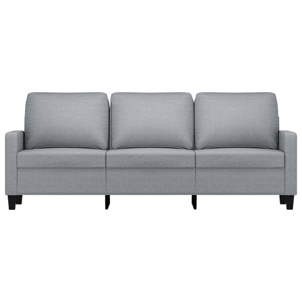 vidaXL 3-personers sofa 180 cm stof lysegr&aring;
