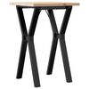 vidaXL spisebord 50x50x75,5 cm Y-stel massivt fyrretr&aelig; og st&aring;l