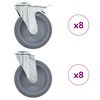 vidaXL drejehjul med bolthul 16 stk. 125 mm