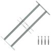 vidaXL Vinduesgitter 500-650 mm Galvaniseret st&aring;l S&oslash;lv