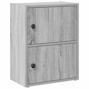 vidaXL bogreol 40x24x52 cm konstrueret tr&aelig; gr&aring; sonoma-eg