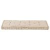 vidaXL hynde til pallesofa 120x40x7 cm bomuld beige