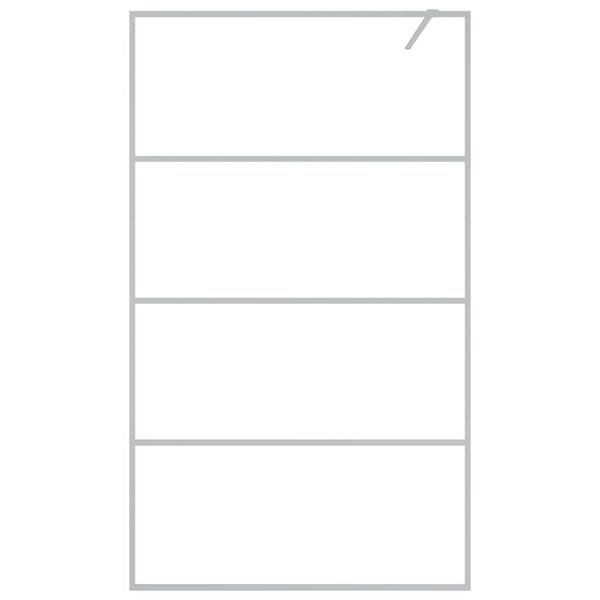 vidaXL brusev&aelig;g 115x195 cm klart sikkerhedsglas s&oslash;lvfarvet