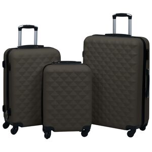 vidaXL kufferts&aelig;t 3 dele hardcase ABS antracitgr&aring;