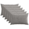 vidaXL Pudebetr&aelig;k 6 stk. ALMELO Lysegr&aring; 30 x 50 cm cordfl&oslash;jl