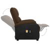 vidaXL løftestol med massagefunktion stof mørkebrun